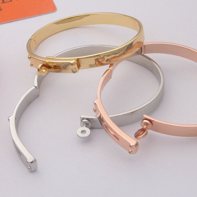 Hermes Kelly 18K Rose Gold Bracelet