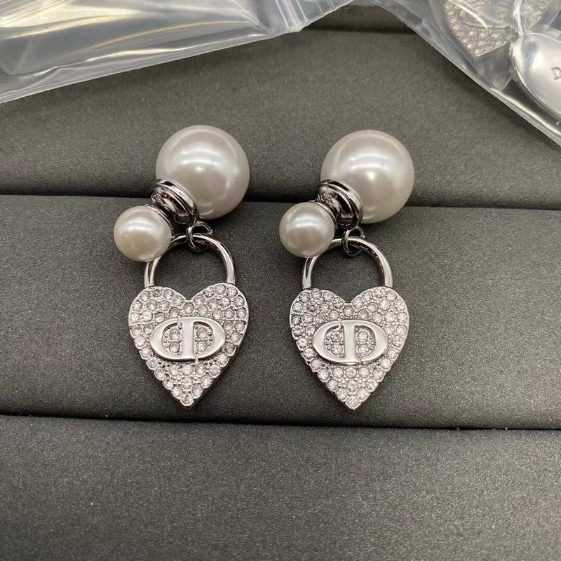 Dior Diamond Lock 18K Gold Earrings