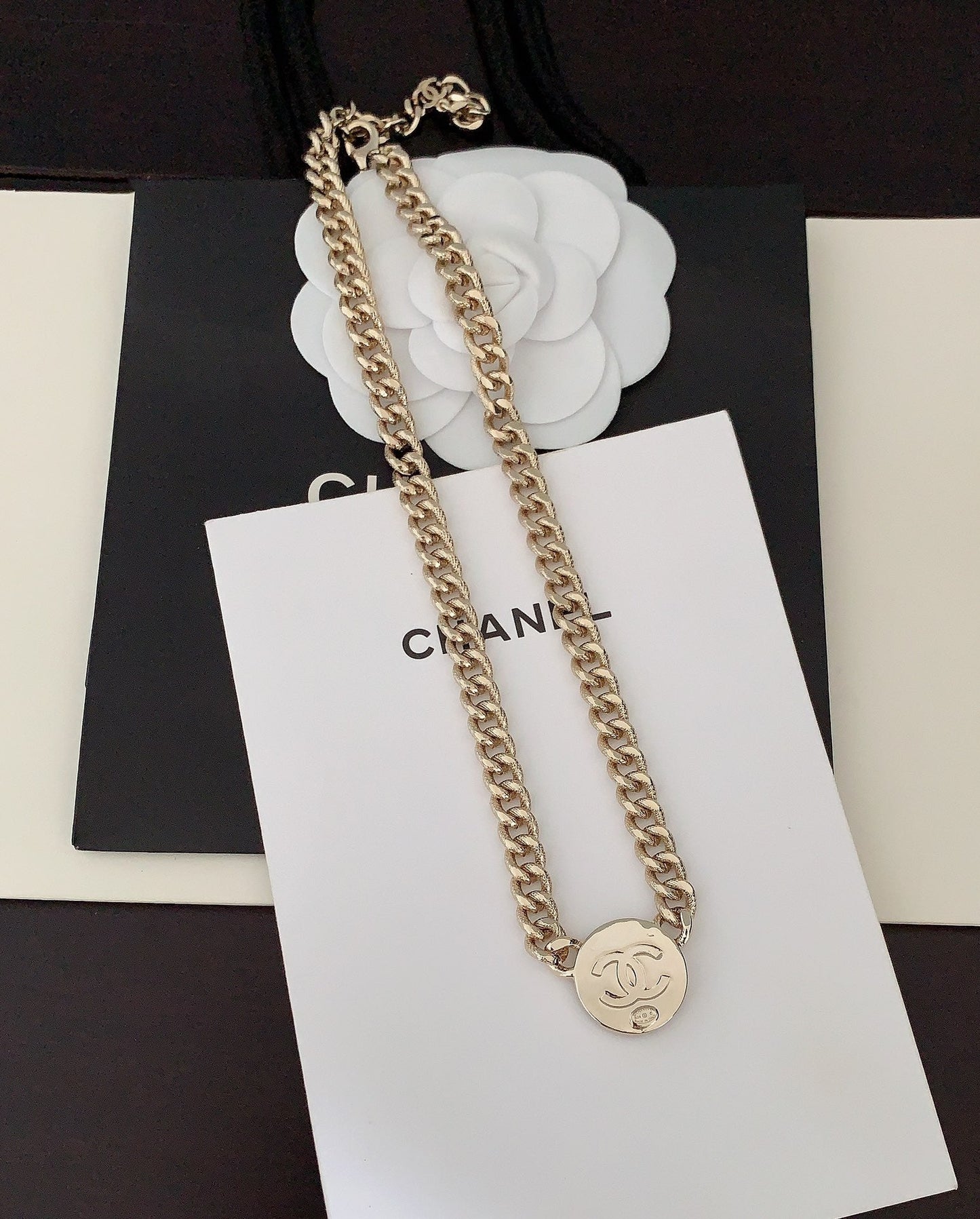 Chanel Paris Choker 18K Gold Necklace