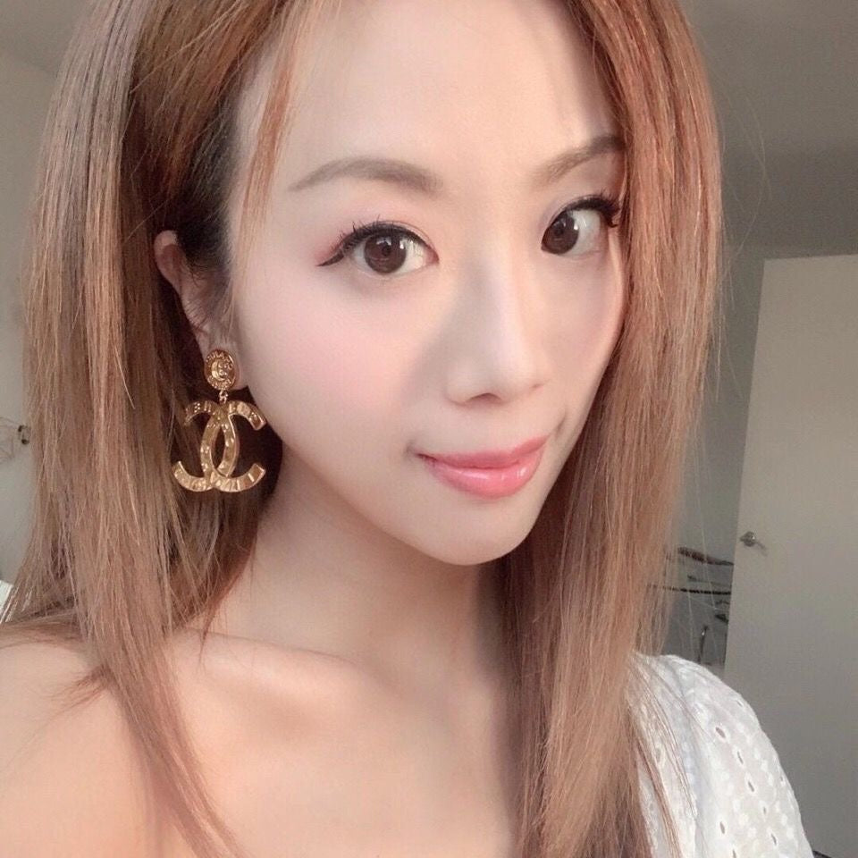 Chanel Drop Pendant 18K Gold Earrings