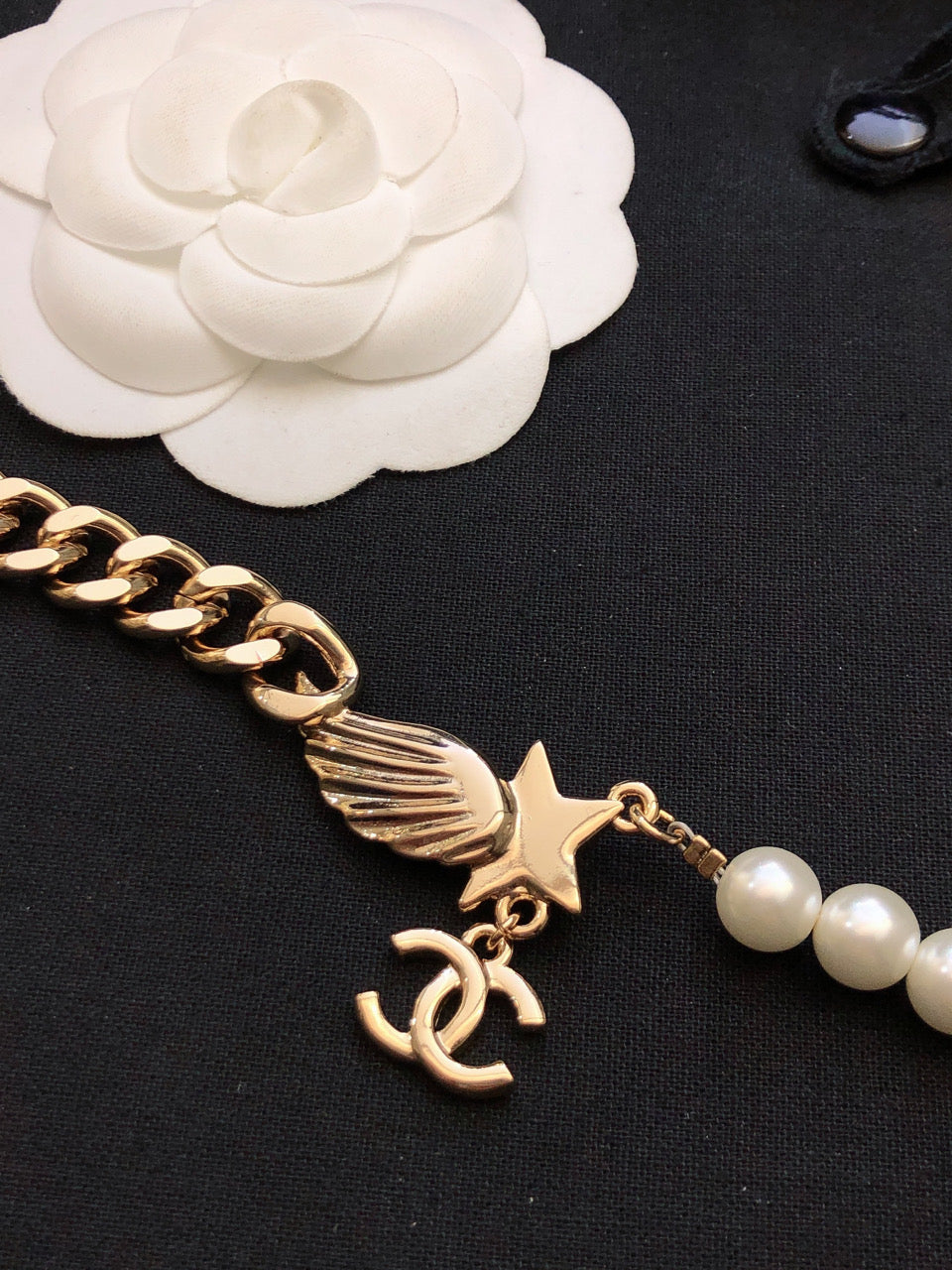Chanel Wing Chain 18K Gold Necklace