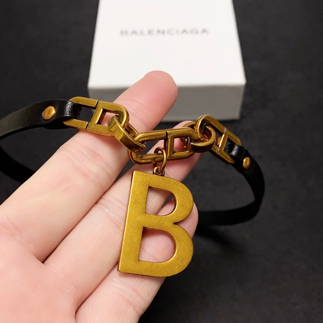 Balenciaga Choker 18K Gold Necklace