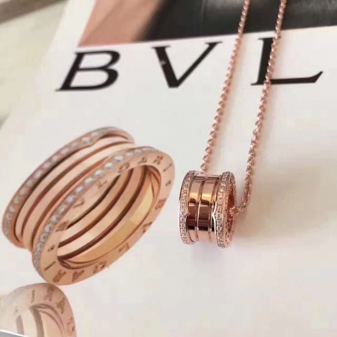 B.zero1 Pave Diamonds 18K Gold Necklace