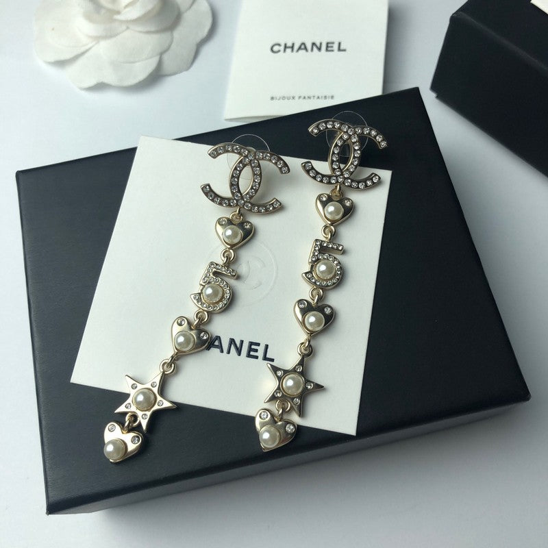 Chanel No.5 Long 18K Gold Earrings