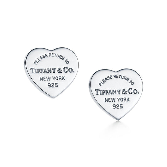 Tiffany Return to Heart Tag Stud 18K Gold Earrings