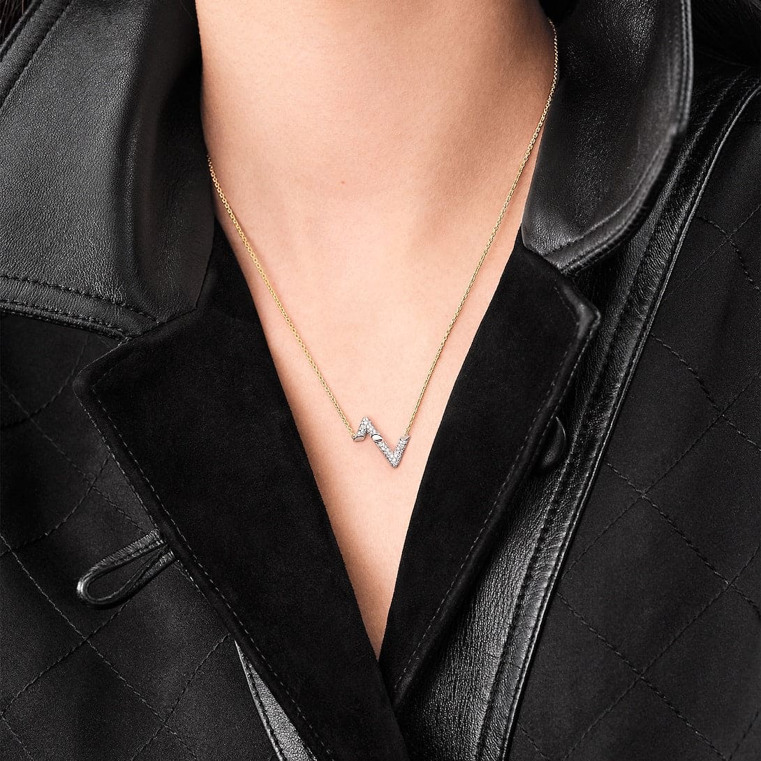 Louis Vuitton Volt Upside Down Pendant 18K Gold Necklace
