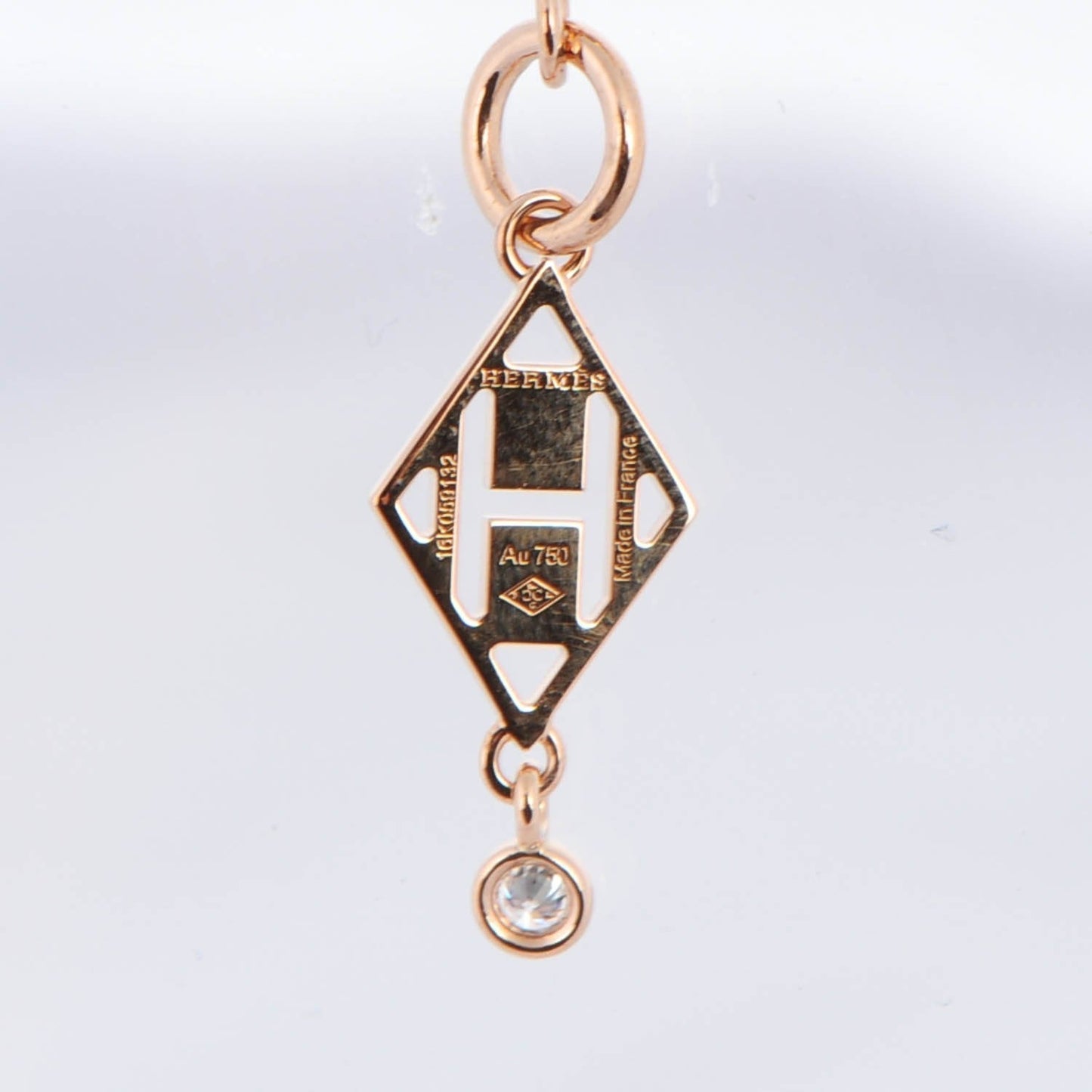 Hermes Gambade Pendant 18K Gold Necklace