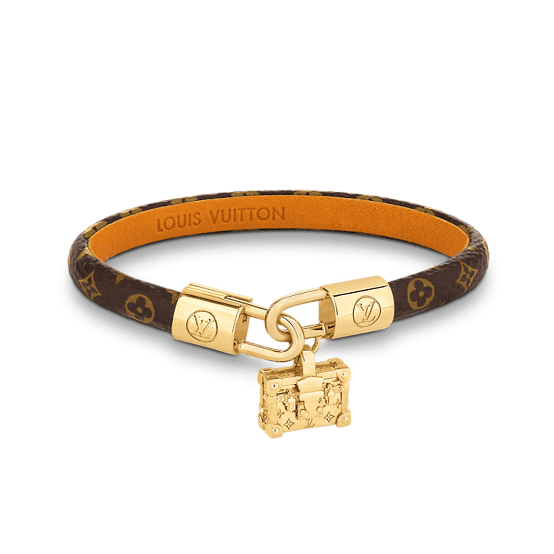 Louis Vuitton Petite Malle Charm 18K Gold Bracelet
