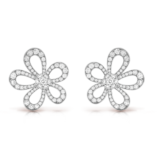 Flowerlace 18K Gold Earrings