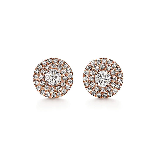 Tiffany Soleste Diamonds 18K Rose Gold Earrings