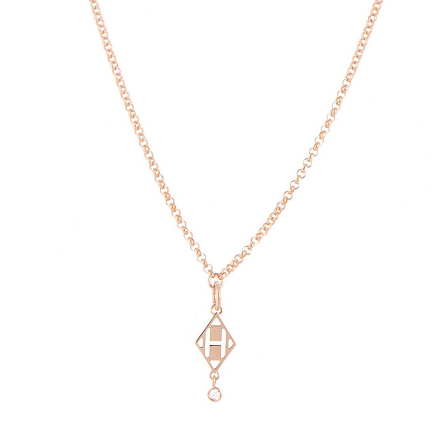 Hermes Gambade Pendant 18K Gold Necklace