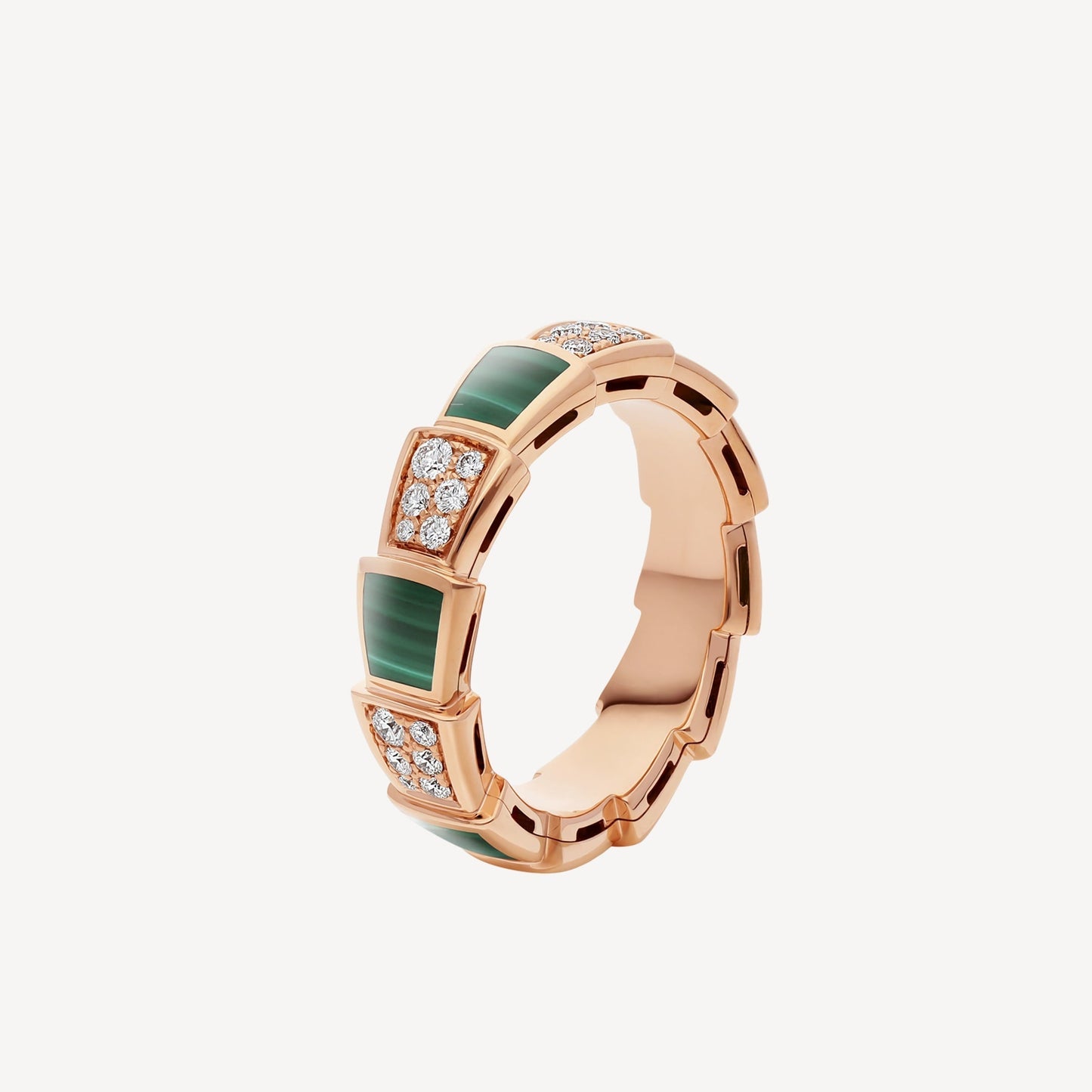 Bvlgari Serpenti Viper Malachite 18K Gold Ring