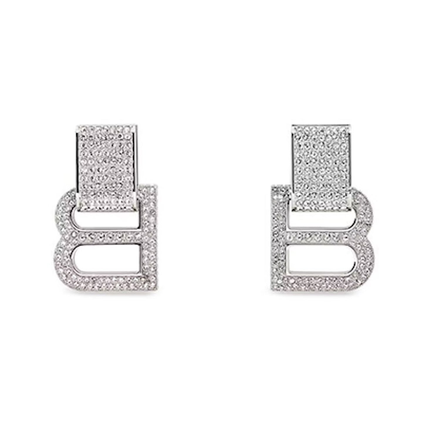 Balenciaga Hourglass Diamond 18K Gold Earrings