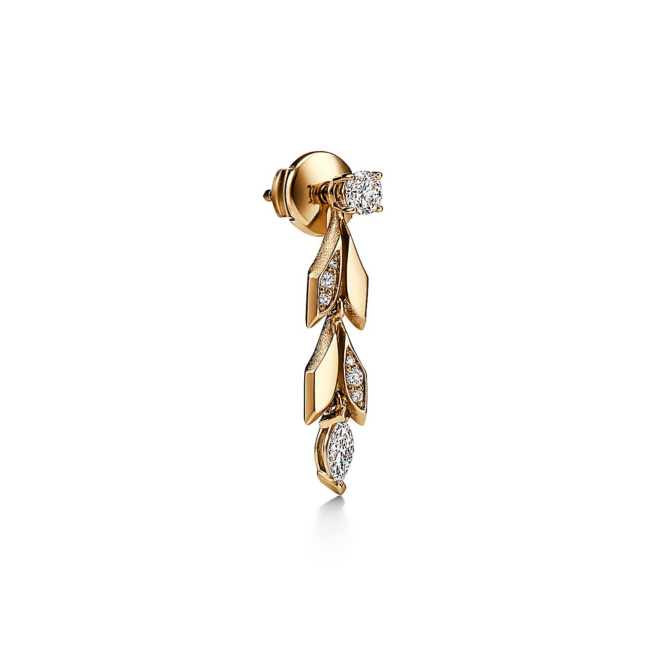 Tiffany Victoria Vine Convertible Drop 18K Gold Earrings