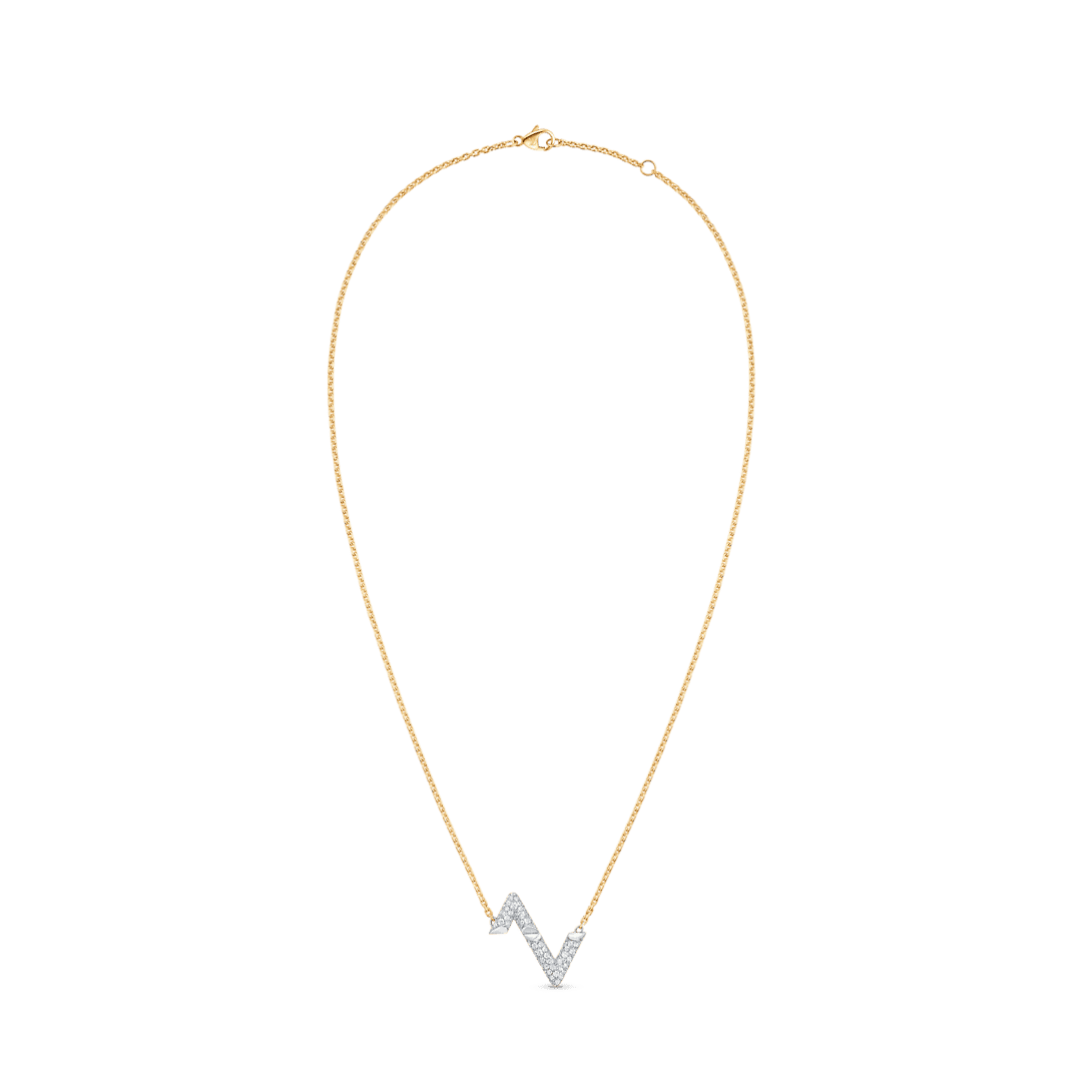 Louis Vuitton Volt Upside Down Pendant 18K Gold Necklace