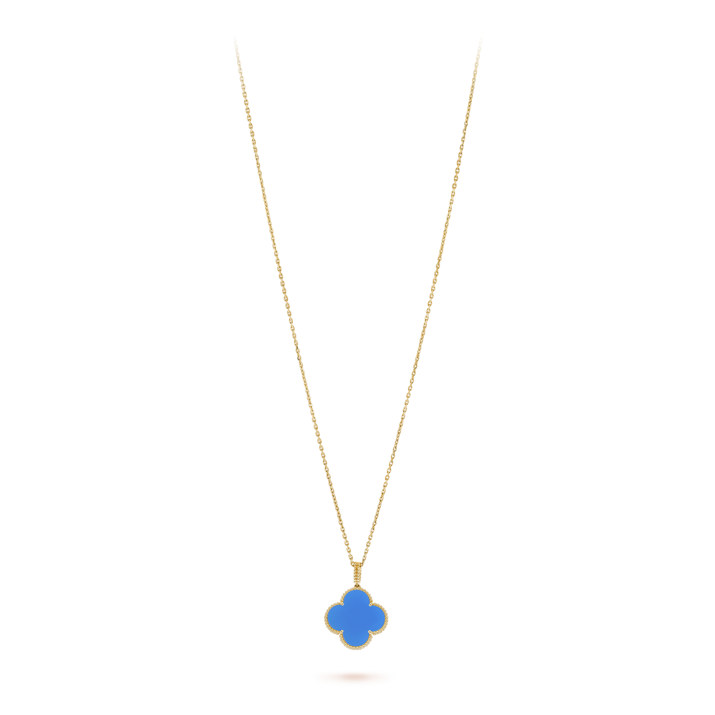 Magic Alhambra Agate Clover 18K Gold Necklace