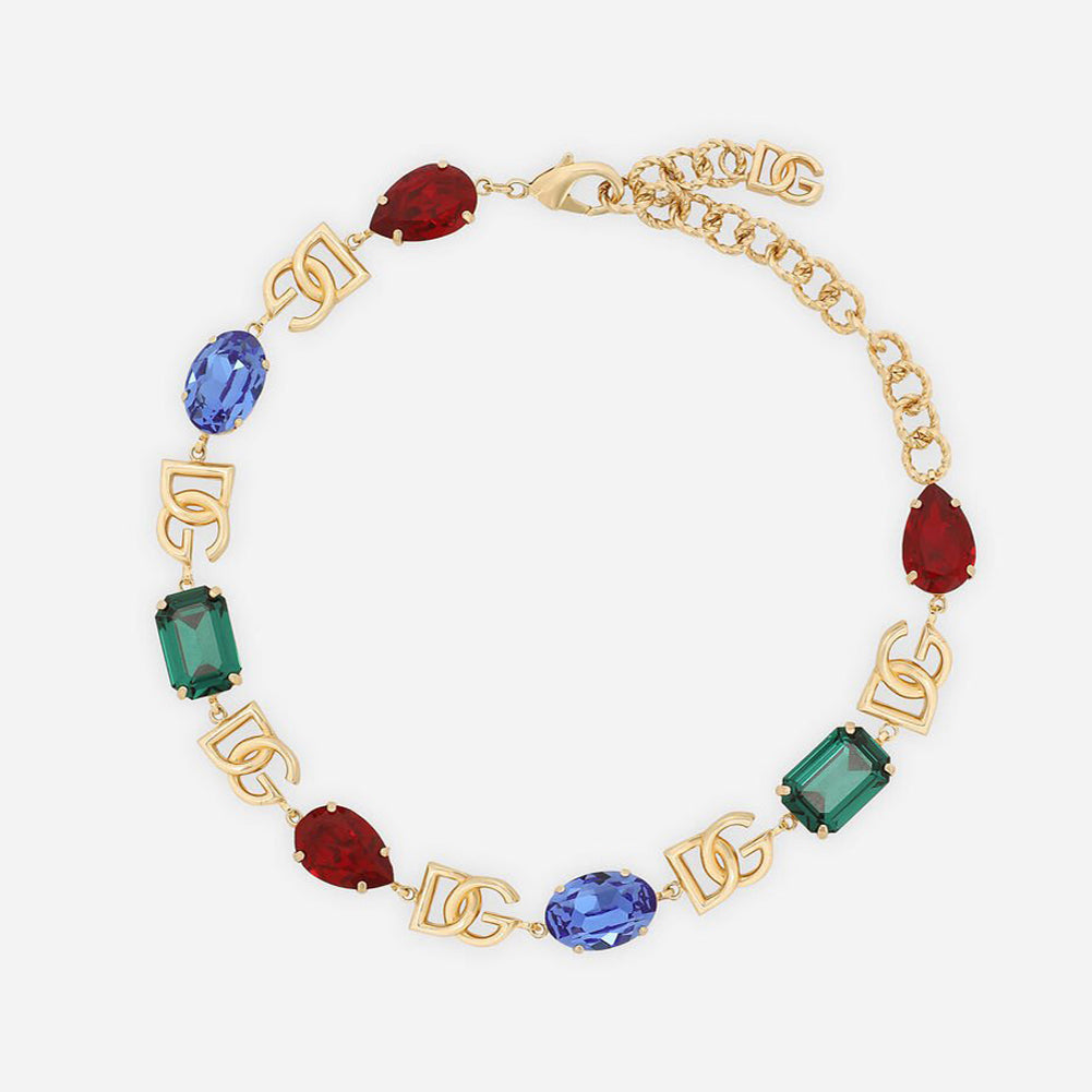 DG Crystals Choker 18K Gold Necklace