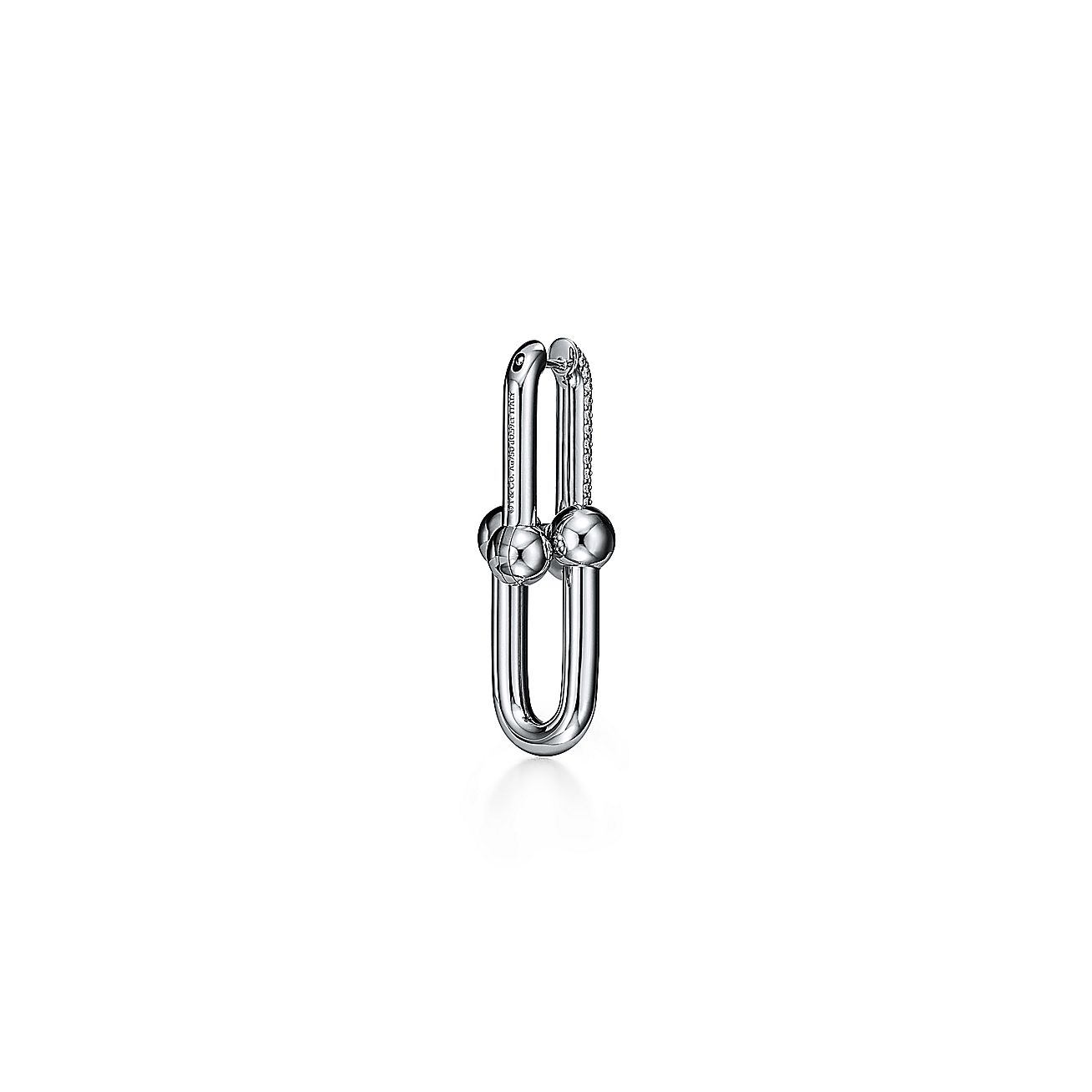 Tiffany HardWear Large Link Diamonds 18K Gold Earrings