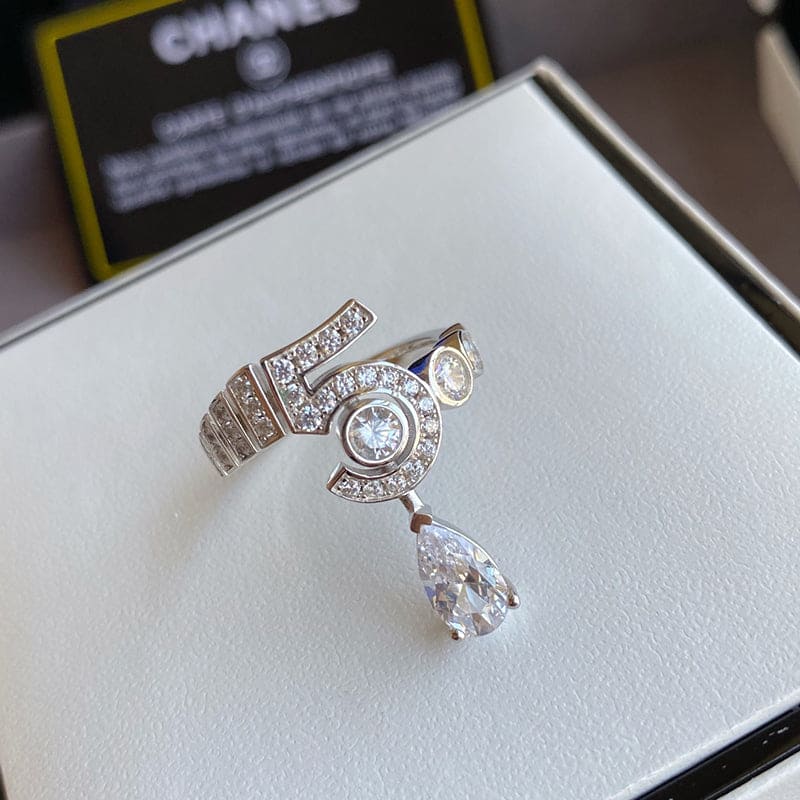 Chanel Diamond No.5 Drop 18K Gold Ring