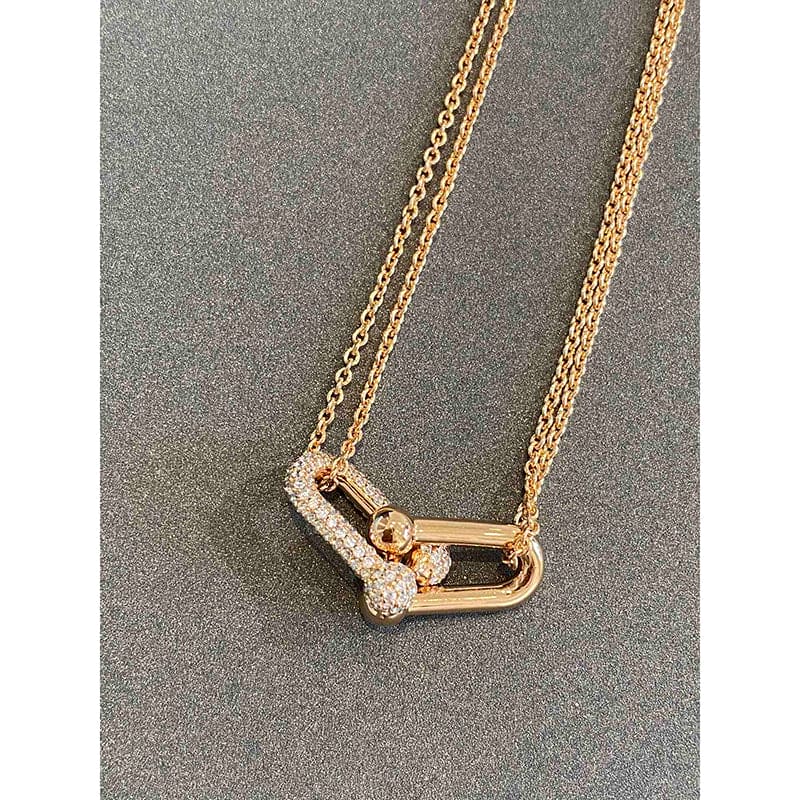 Tiffany HardWear Double Link 18K Gold Necklace