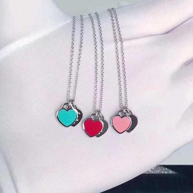 Red Double Heart Necklace