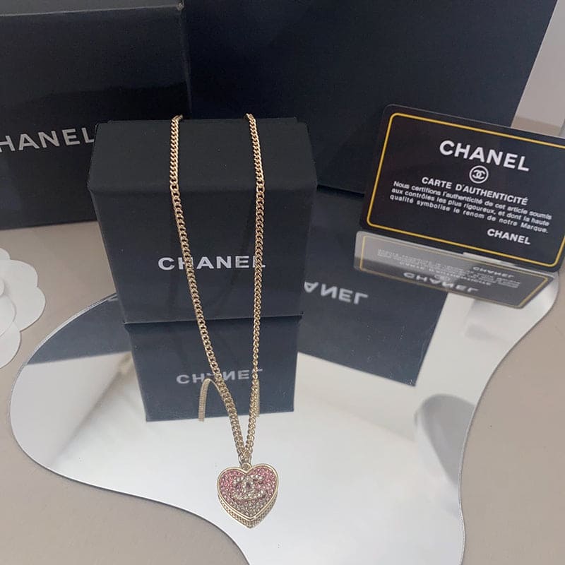 Chanel Pink Diamonds 18K Gold Necklace