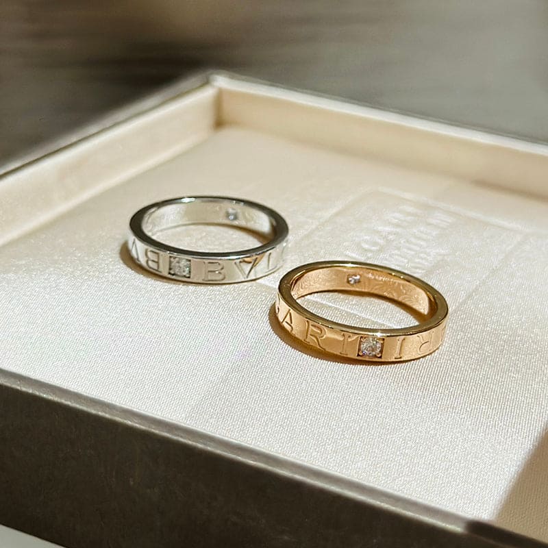 Bvlgari Diamond 18K Rose Gold Ring