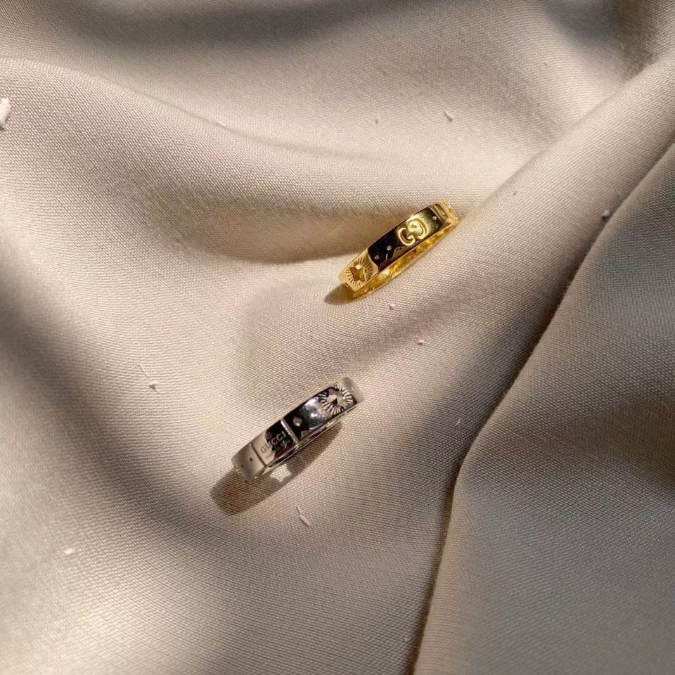 Gucci Double 18K White Gold Ring