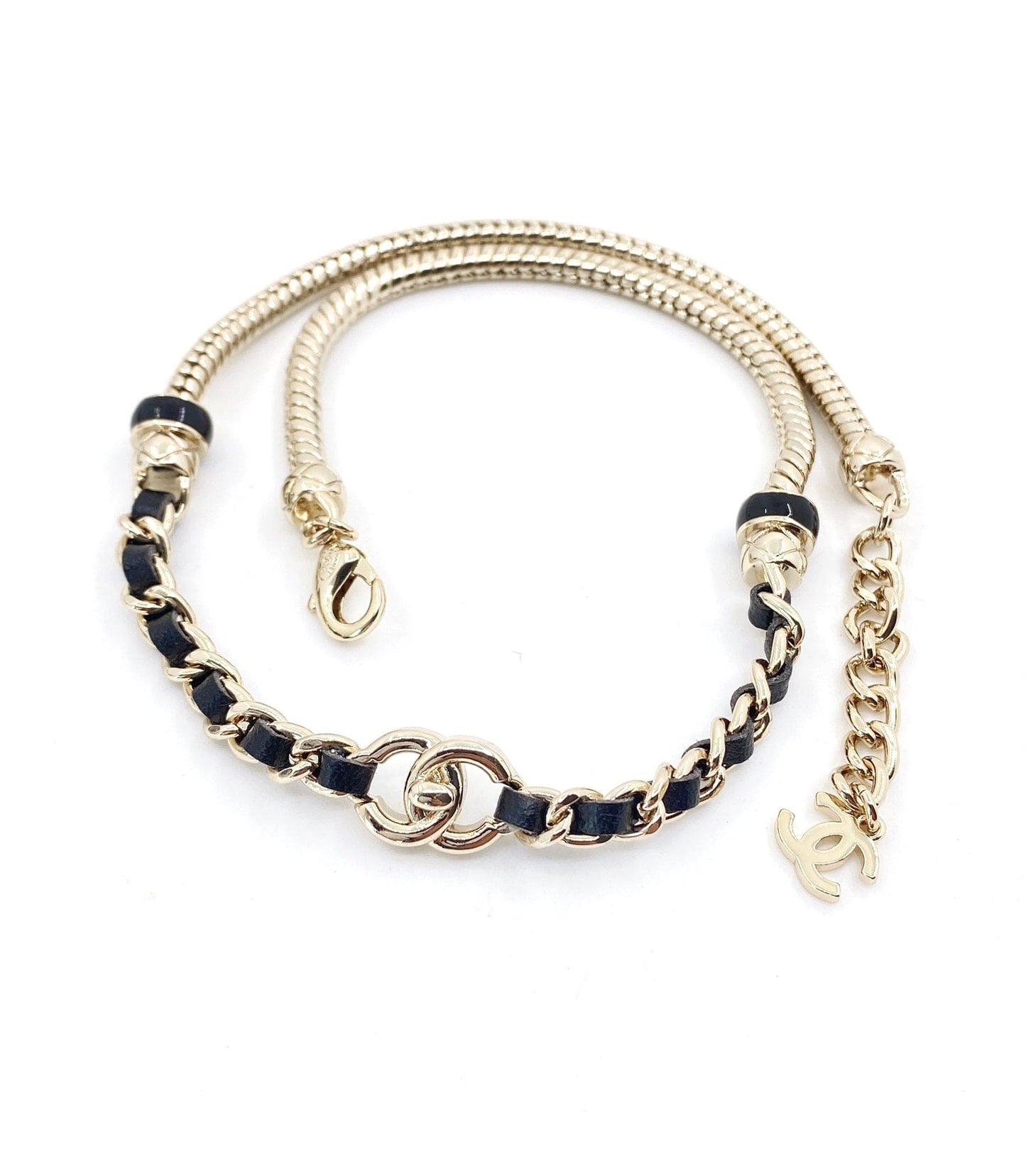 Chanel Rhinestone 18K Gold Necklace