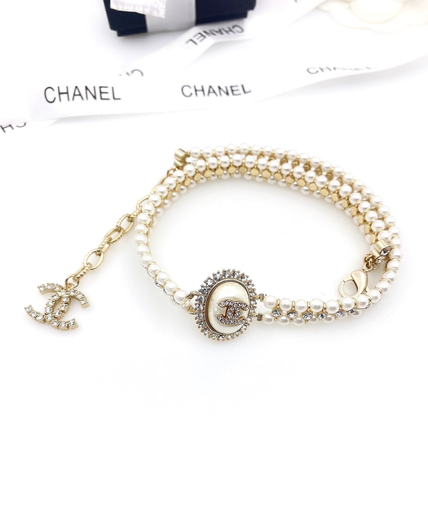 Chanel Pearl 18K Gold Necklace
