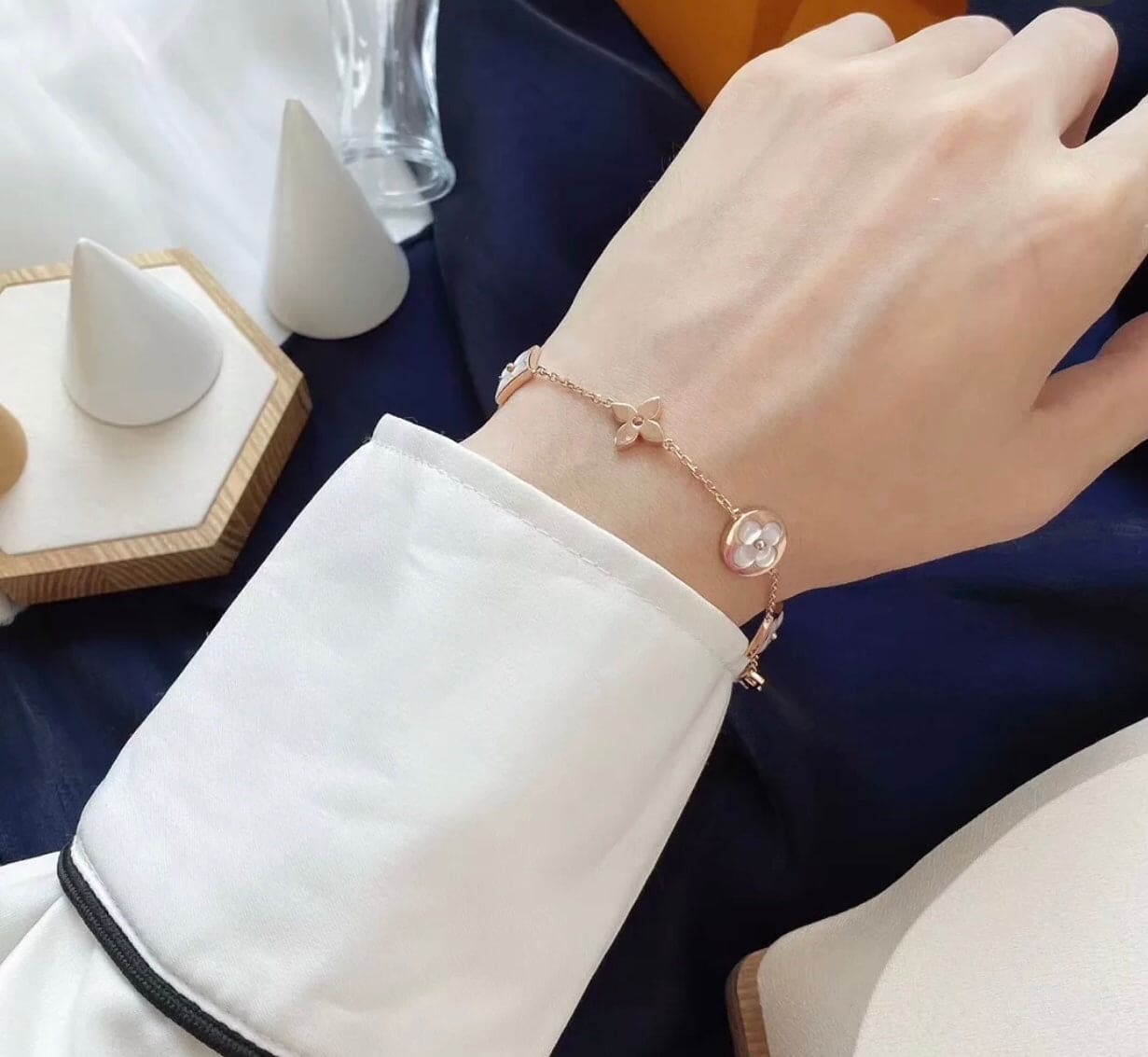 Louis Vuitton Colour Blossom Balenciaga Multi-Motif 18K Gold Bracelet