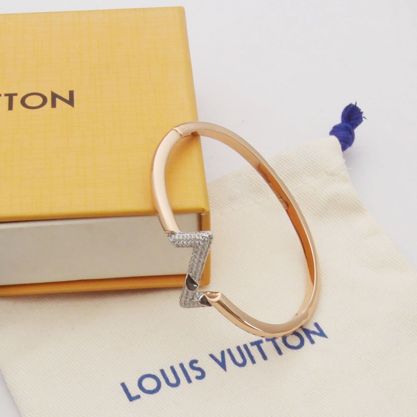 Louis Vuitton Volt Upside Down 18K Gold Bracelet