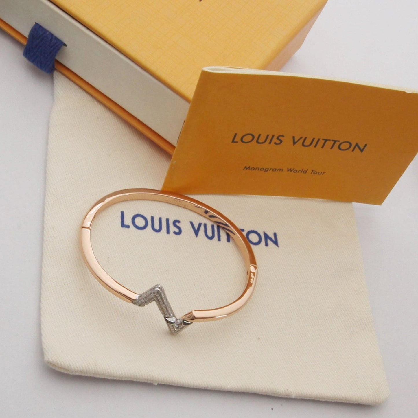 Louis Vuitton Volt Upside Down 18K Gold Bracelet