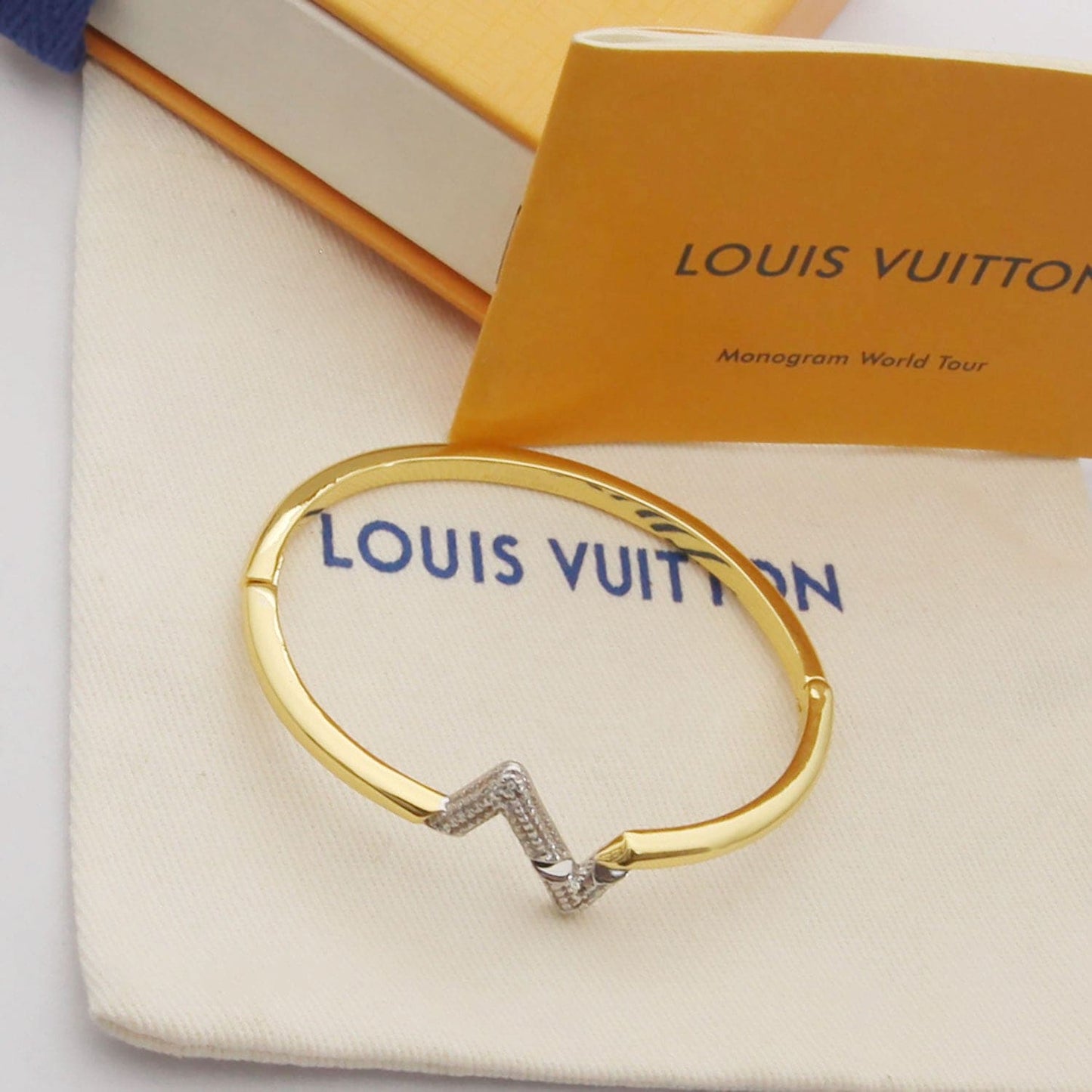 Louis Vuitton Volt Upside Down 18K Gold Bracelet