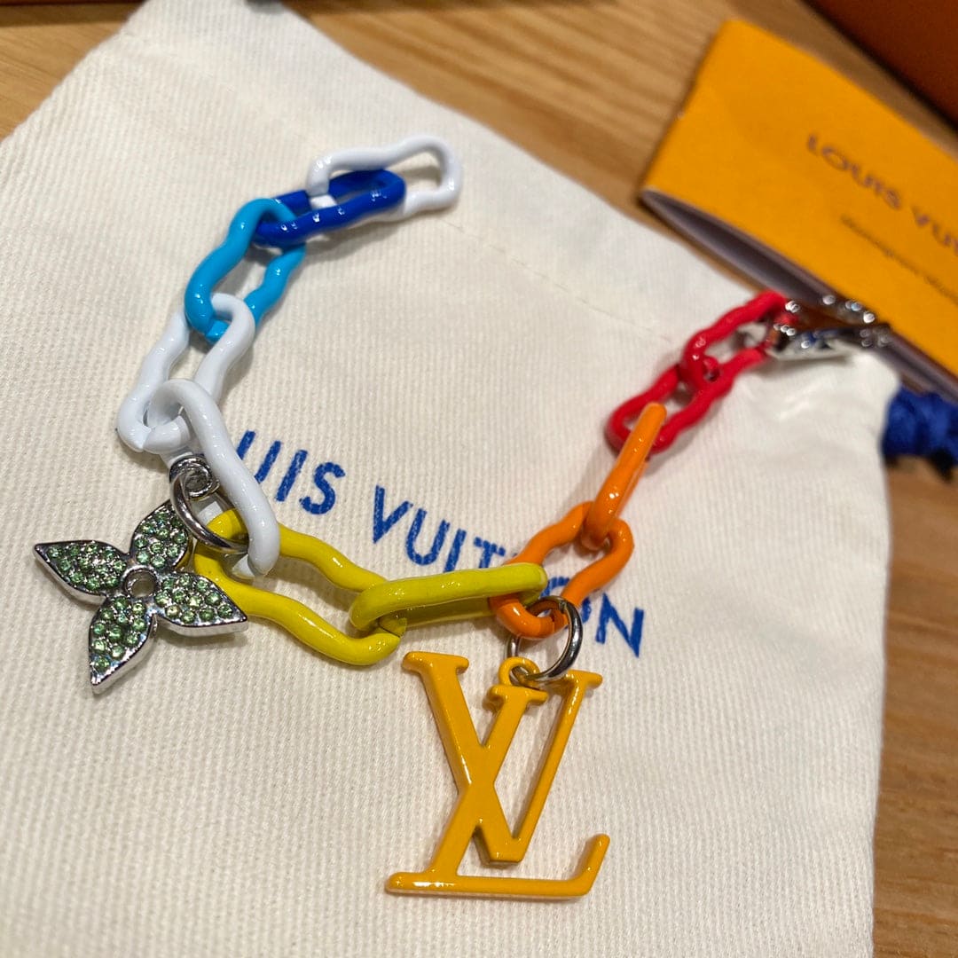 Louis Vuitton Rainbow Ceramic Chain 18K Gold Bracelet