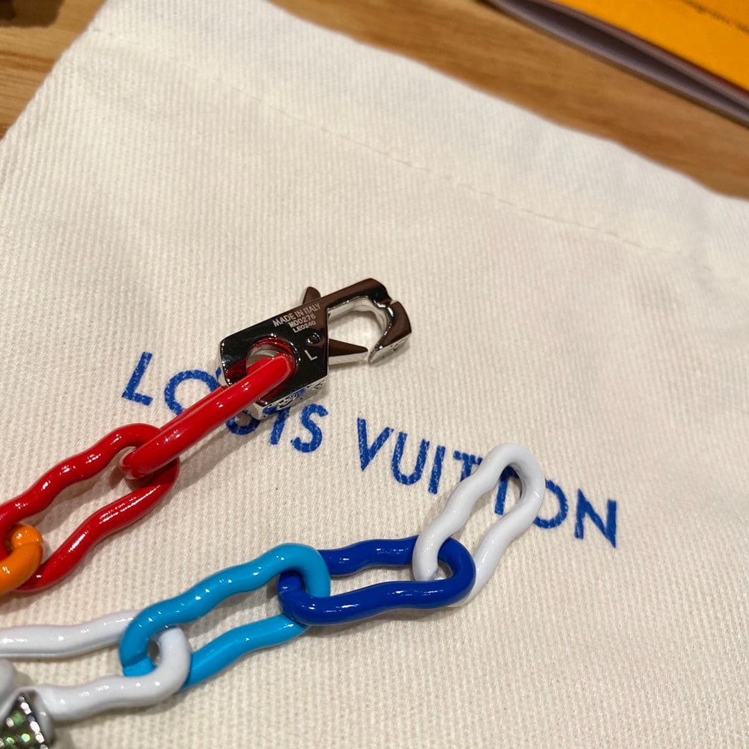Louis Vuitton Rainbow Ceramic Chain 18K Gold Bracelet
