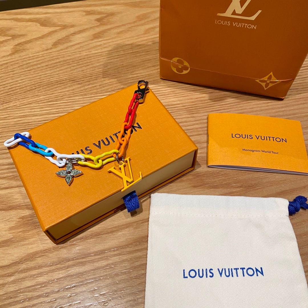 Louis Vuitton Rainbow Ceramic Chain 18K Gold Bracelet