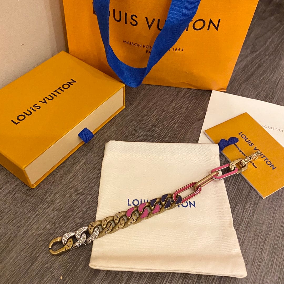 Louis Vuitton Mixed Chains 18K Gold Bracelet