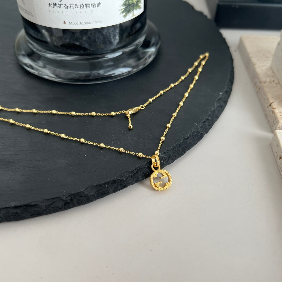 Gucci Double Interlocking Gucci 18K Gold Necklace