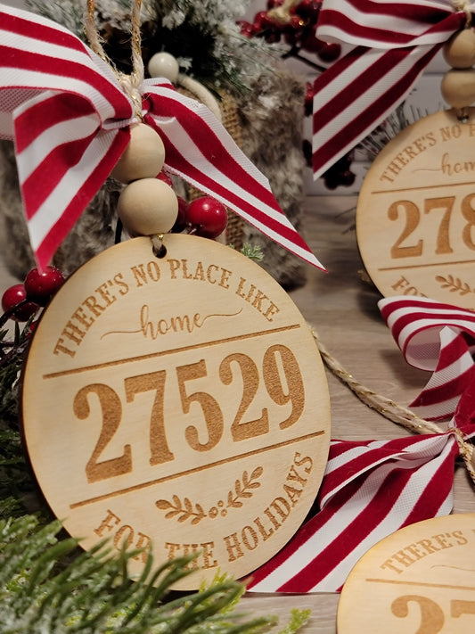 No Place Like Home Zipcode neighbor ornament