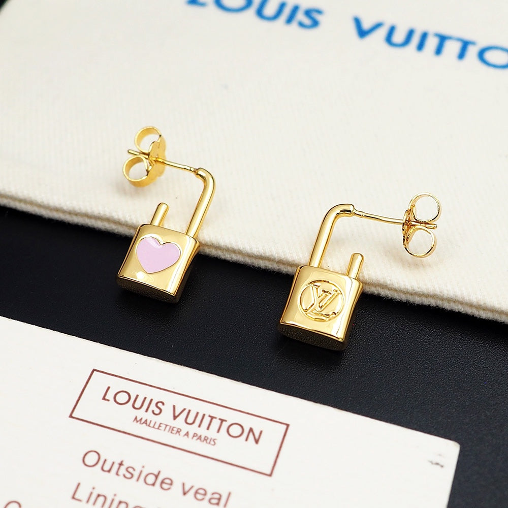 Louis Vuitton Cadenas 18K Gold Earrings