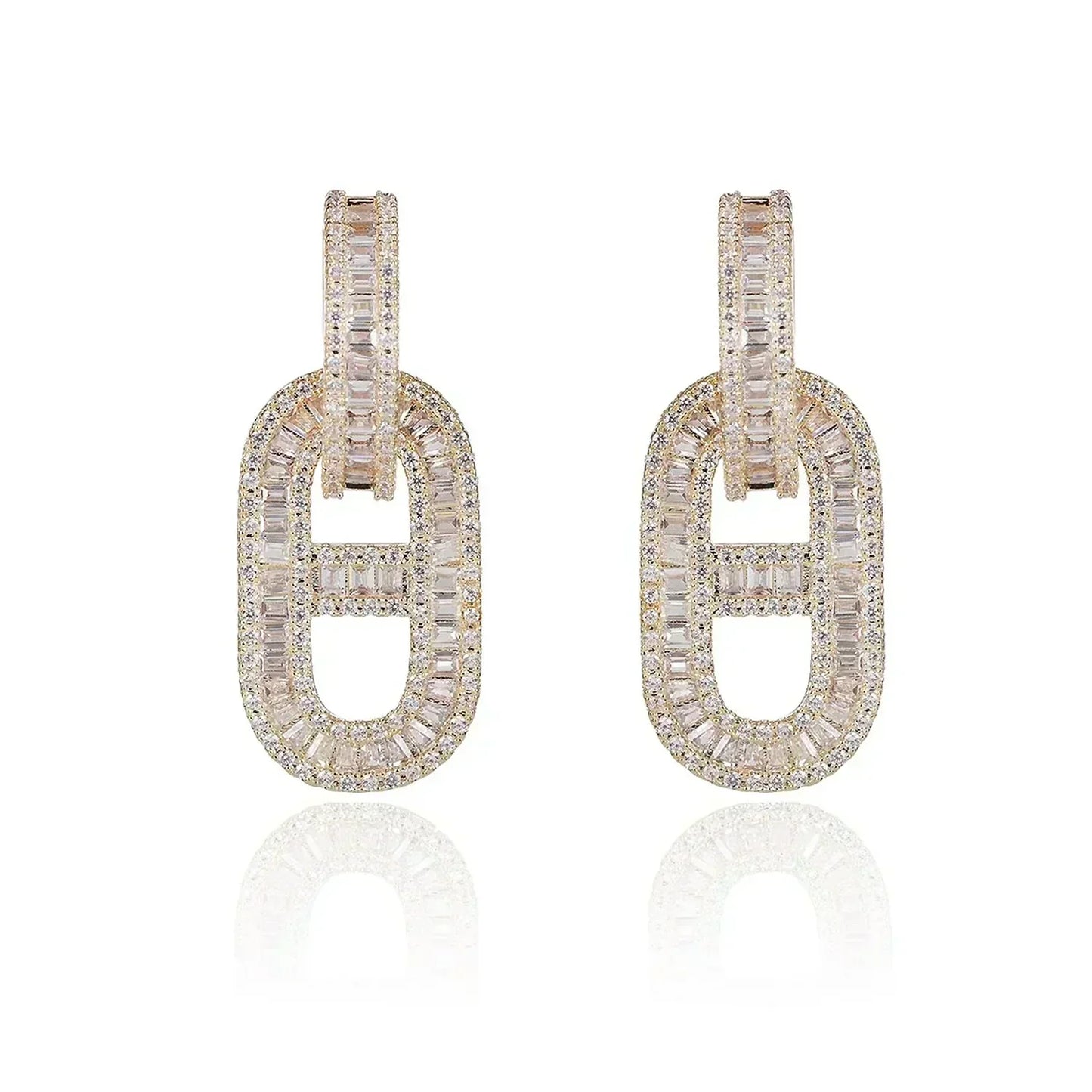 Hermes Diamonds 18K Gold Earrings