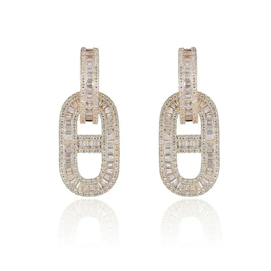 Hermes Diamonds 18K Gold Earrings