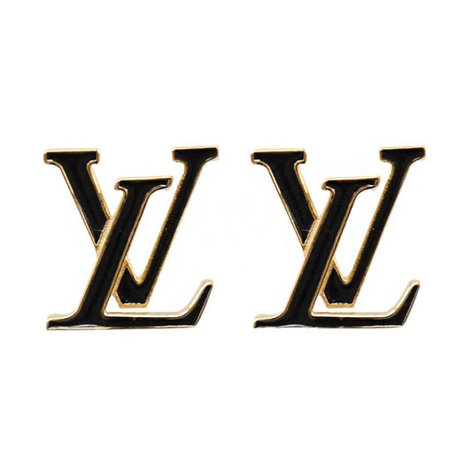 Louis Vuitton Iconic Black 18K Gold Earrings