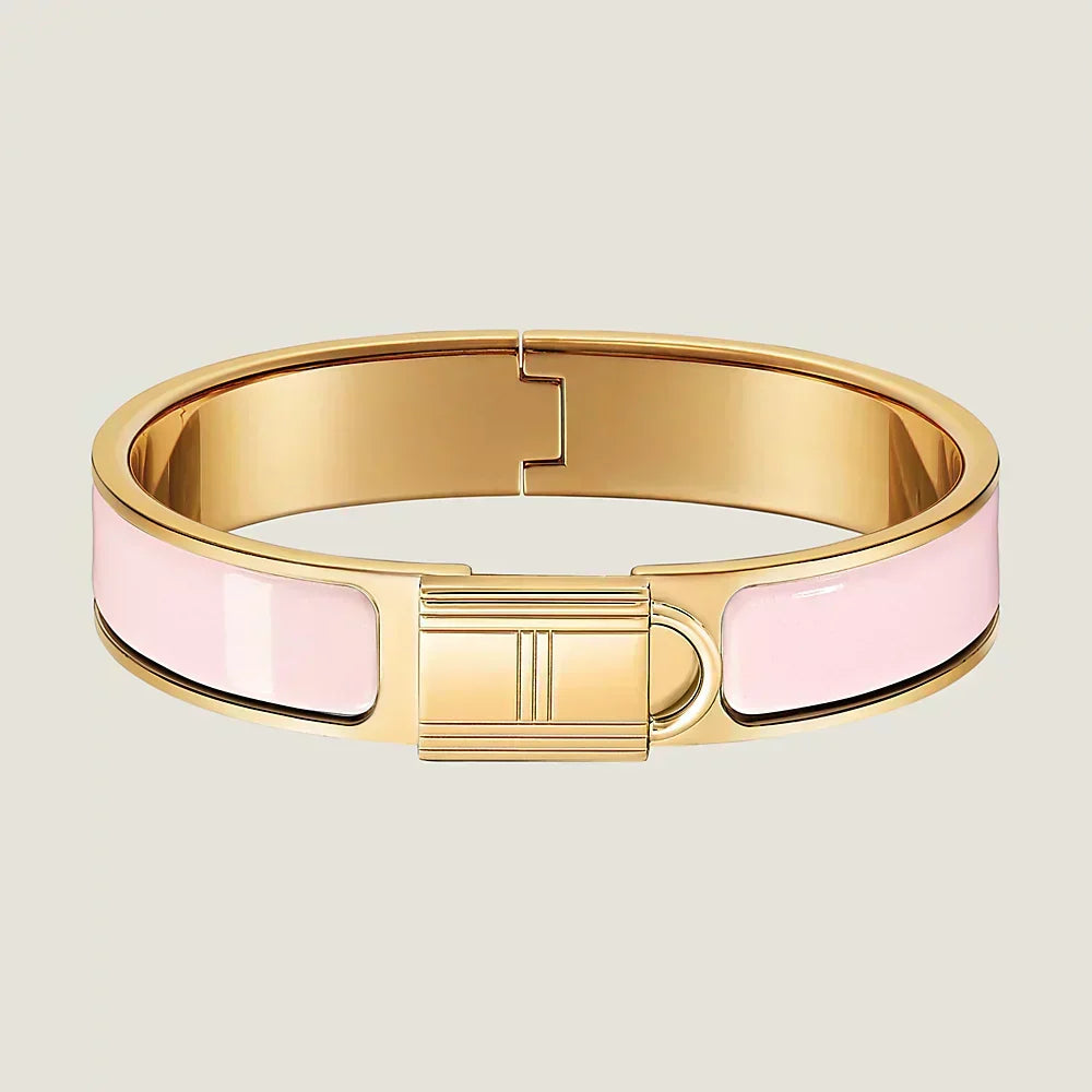 Hermes Clic Cadenas Pink 18K Gold Bracelet