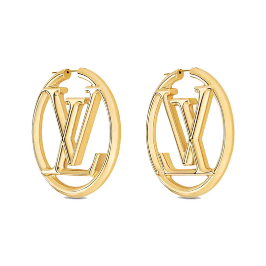 Louis Vuitton Louise Hoop 18K Gold Earrings