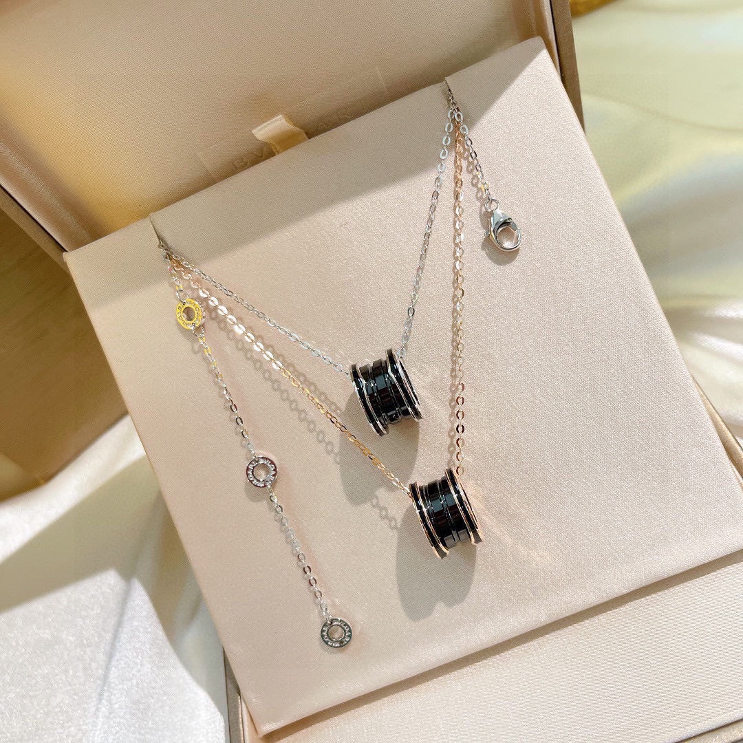 B.zero1 Black Ceramic 18K Gold Necklace