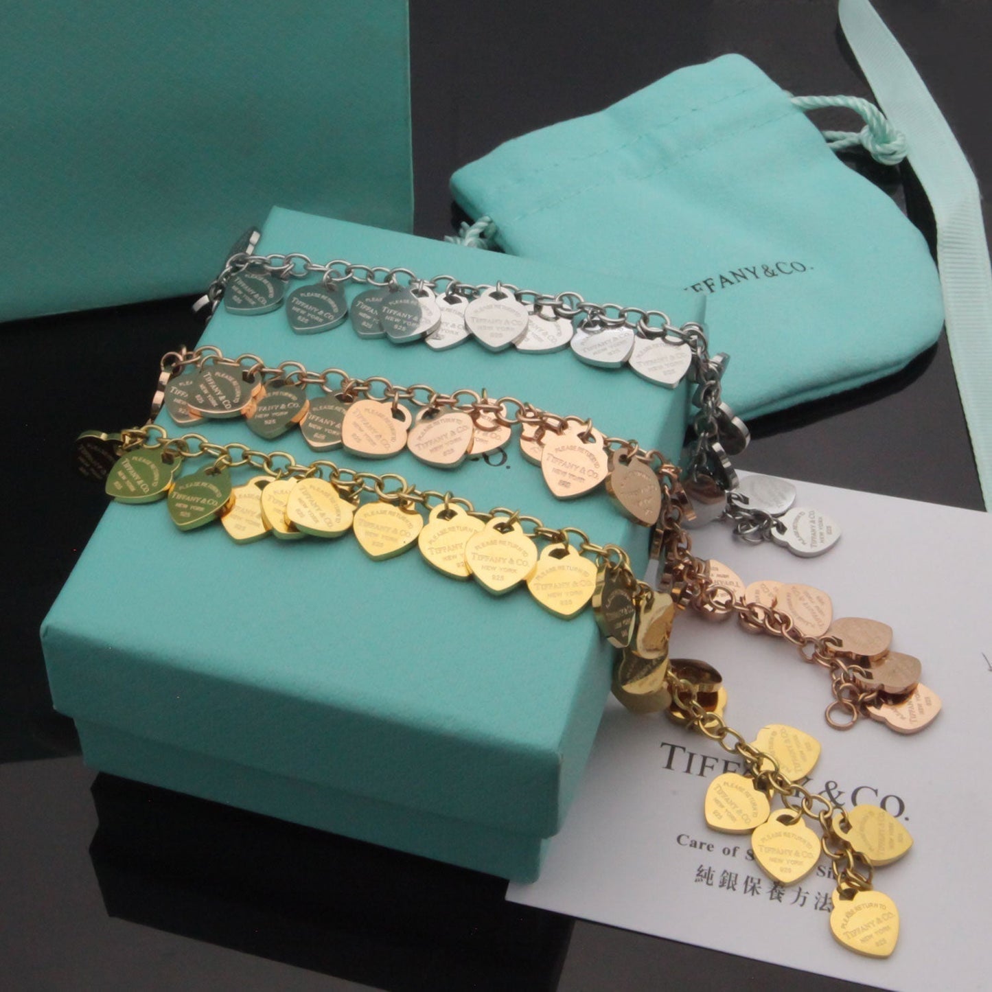 Tiffany Heart Tag 18K Gold Bracelet