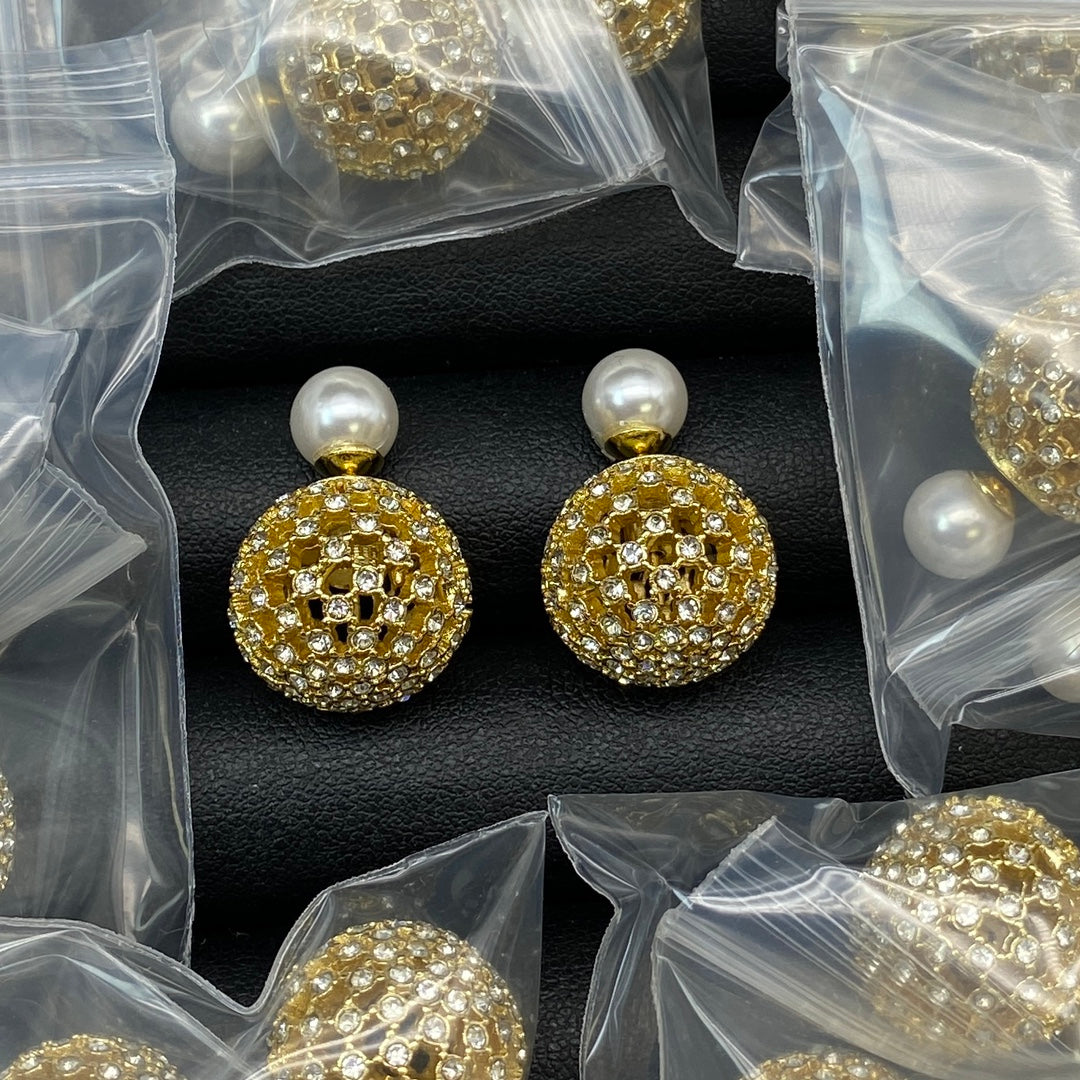 Dior Tribales Pearl 18K Gold Earrings