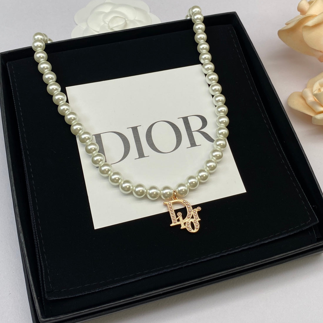 Dior Pearl 18K Gold Necklace